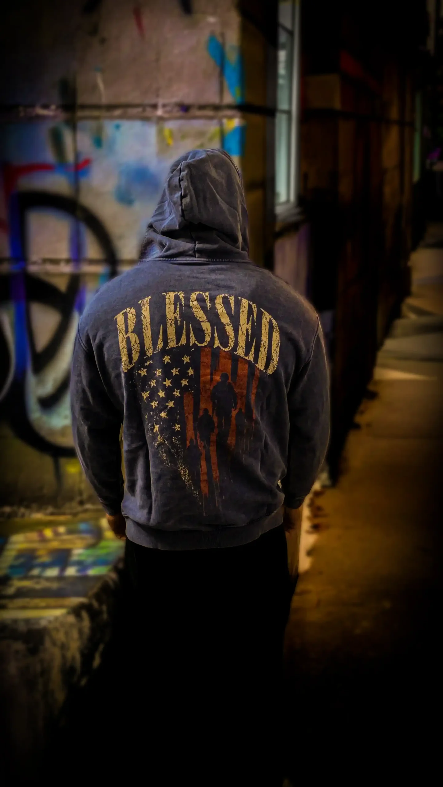 BLESSED | Vintage Washed Hoodie - Image 4