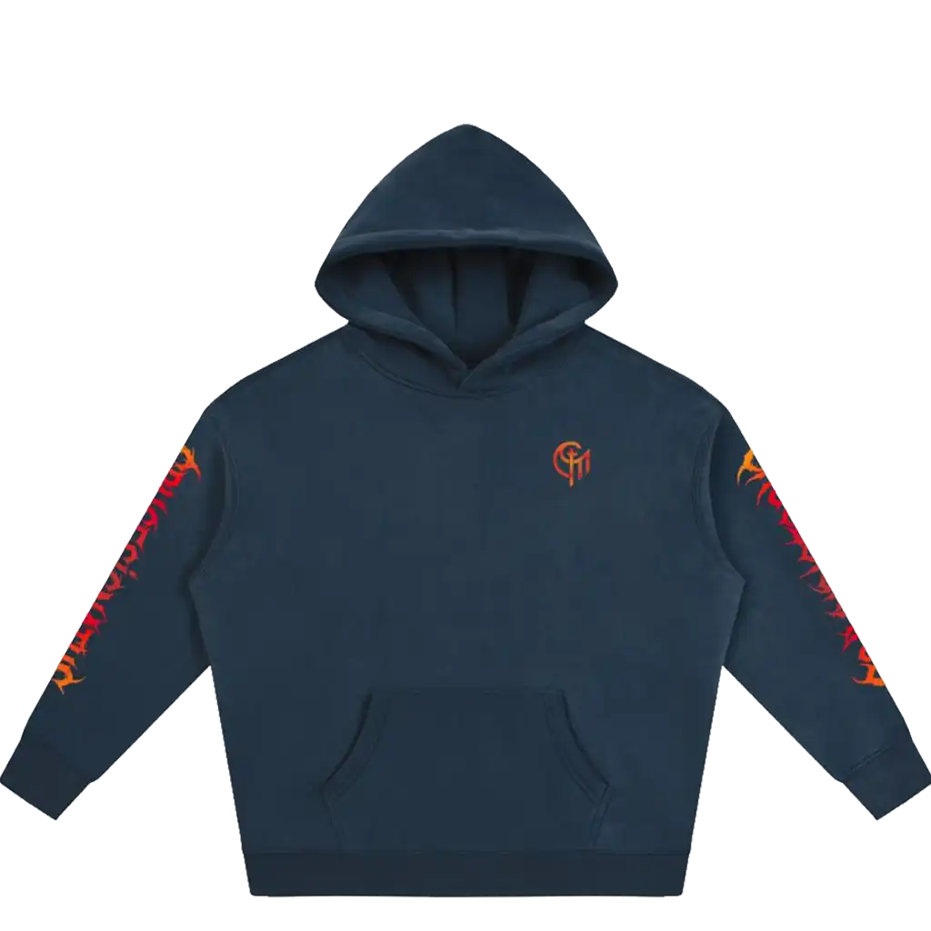 Crucesignatus - Fire | Oversize Fleeced Hoodie - Image 7