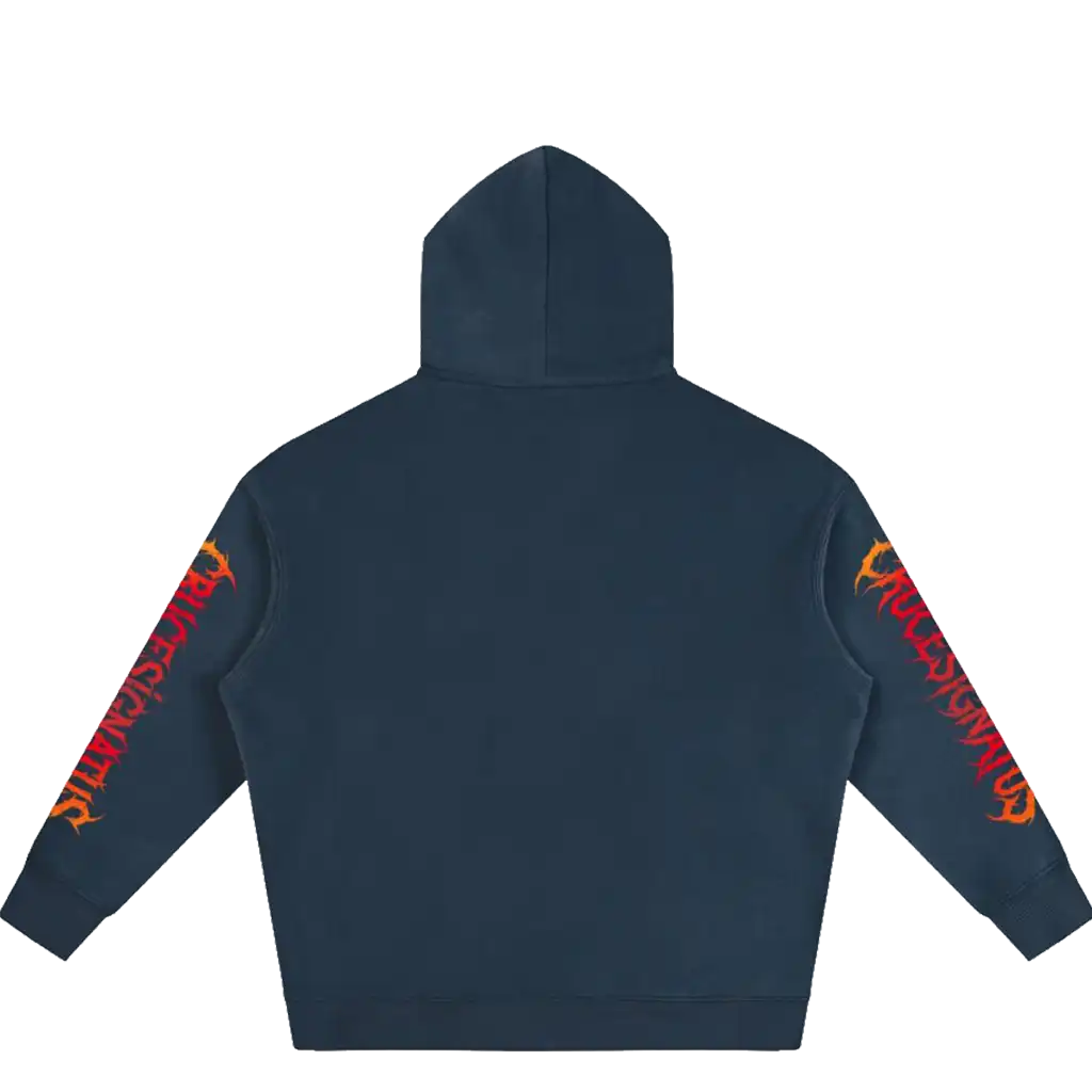 Crucesignatus - Fire | Oversize Fleeced Hoodie - Image 8