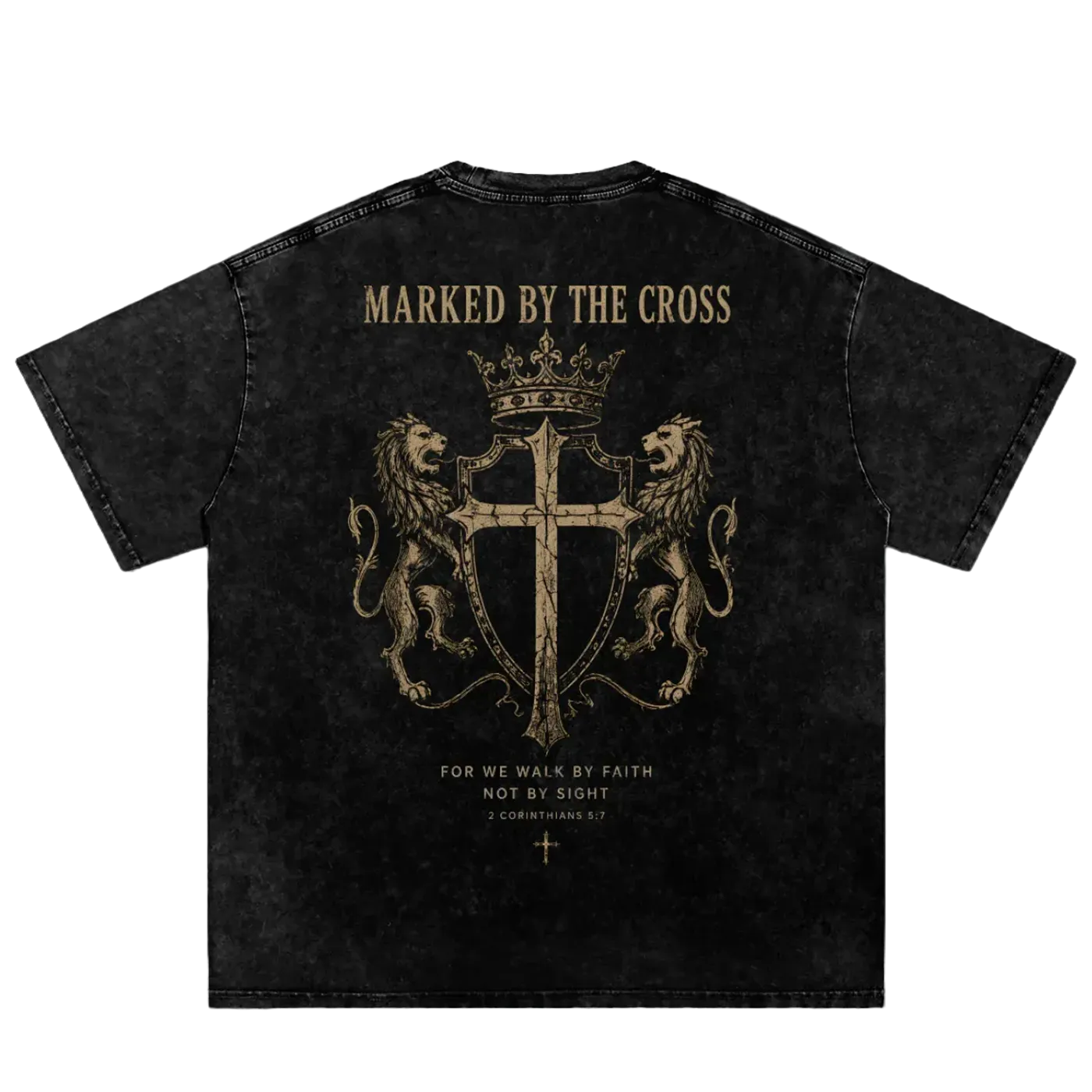 Marked By The Cross | Heavyweight Oversize Tee - Image 2