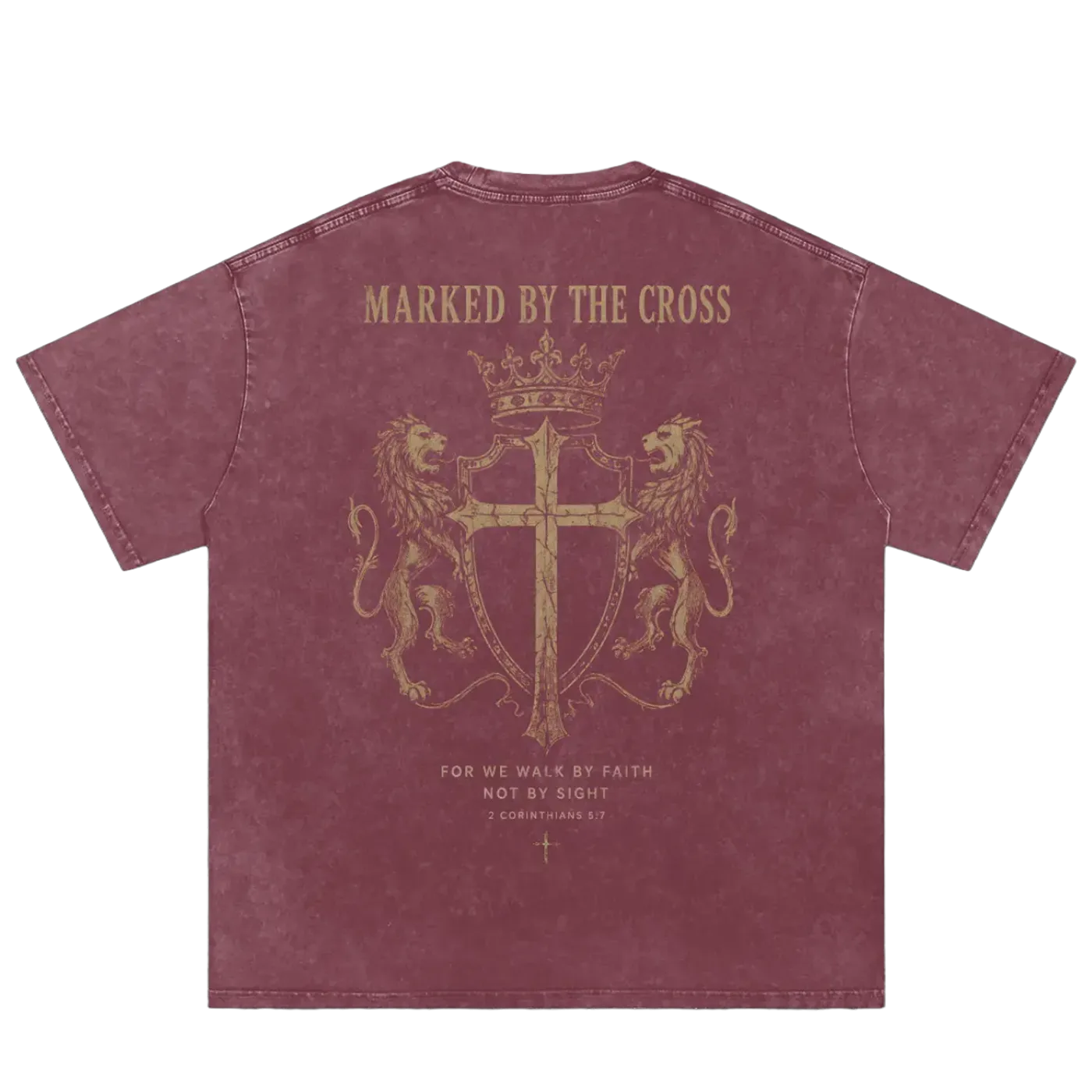 Marked By The Cross | Heavyweight Oversize Tee - Image 4