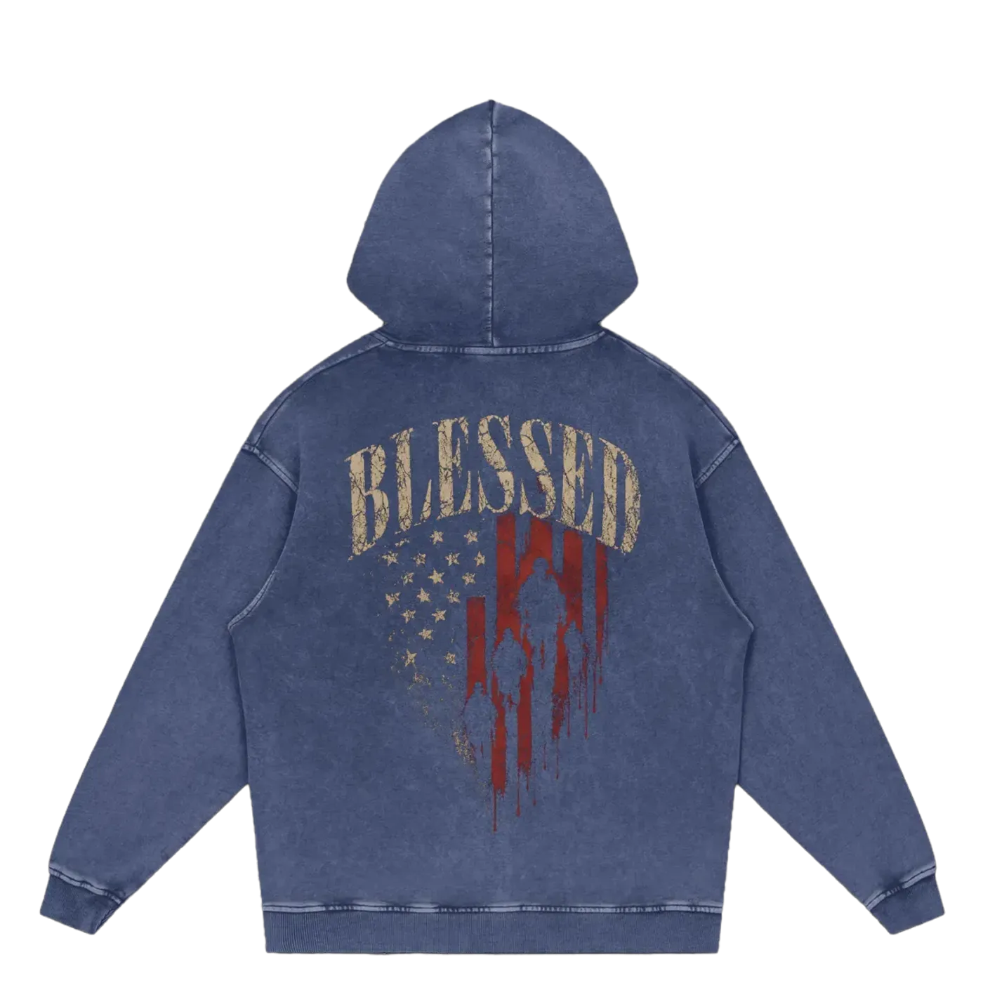 BLESSED | Vintage Washed Hoodie - Image 3
