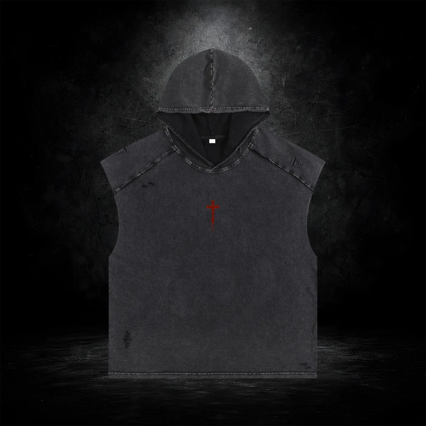 Christian Resolve | Vintage Sleeveless Hoodie - Image 2