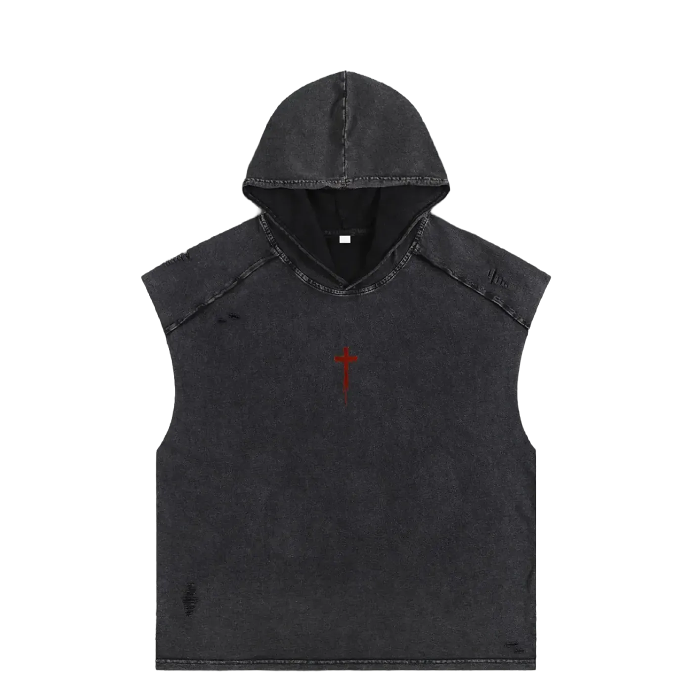 Christian Resolve | Vintage Sleeveless Hoodie - Image 3